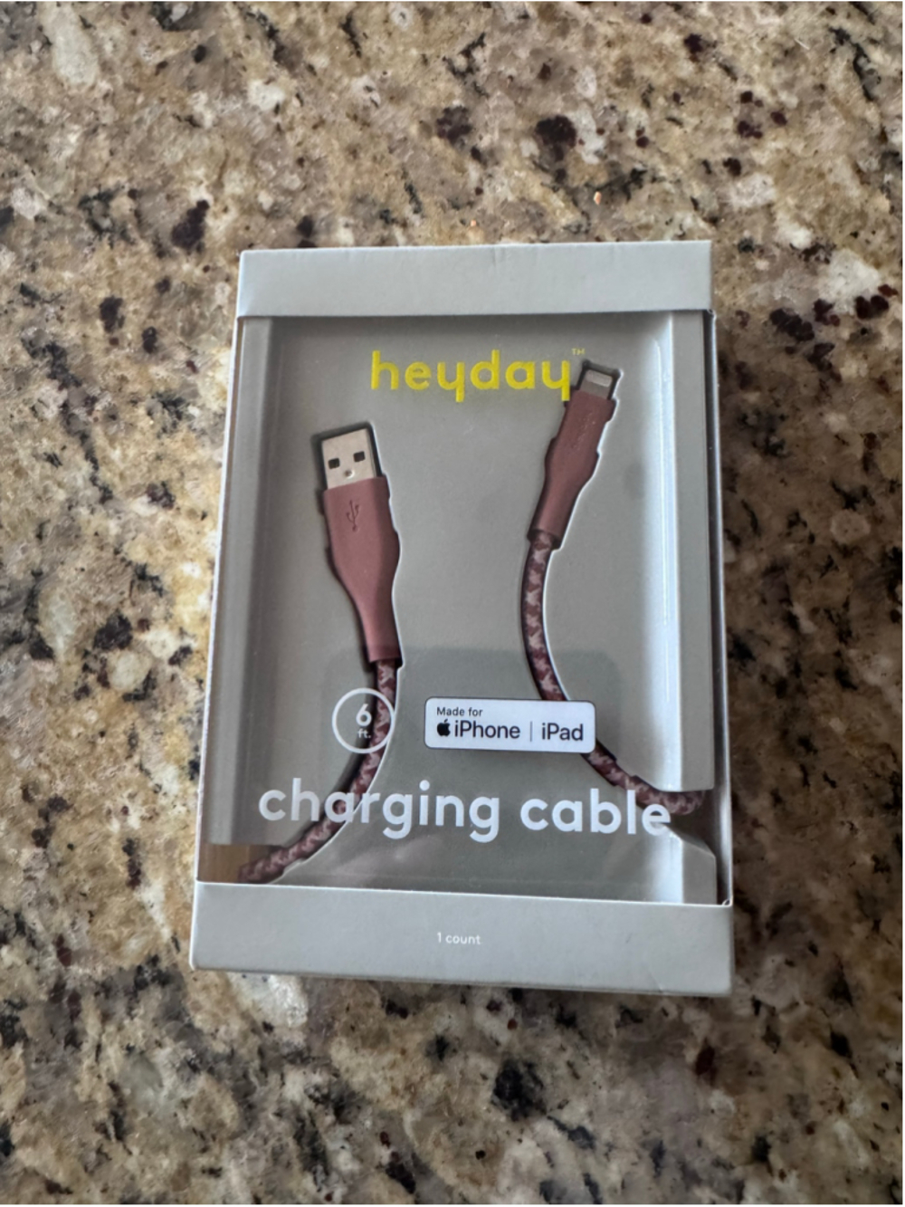 heyday Rose Gold 6ft Lightning to USB Charging Cable One Size